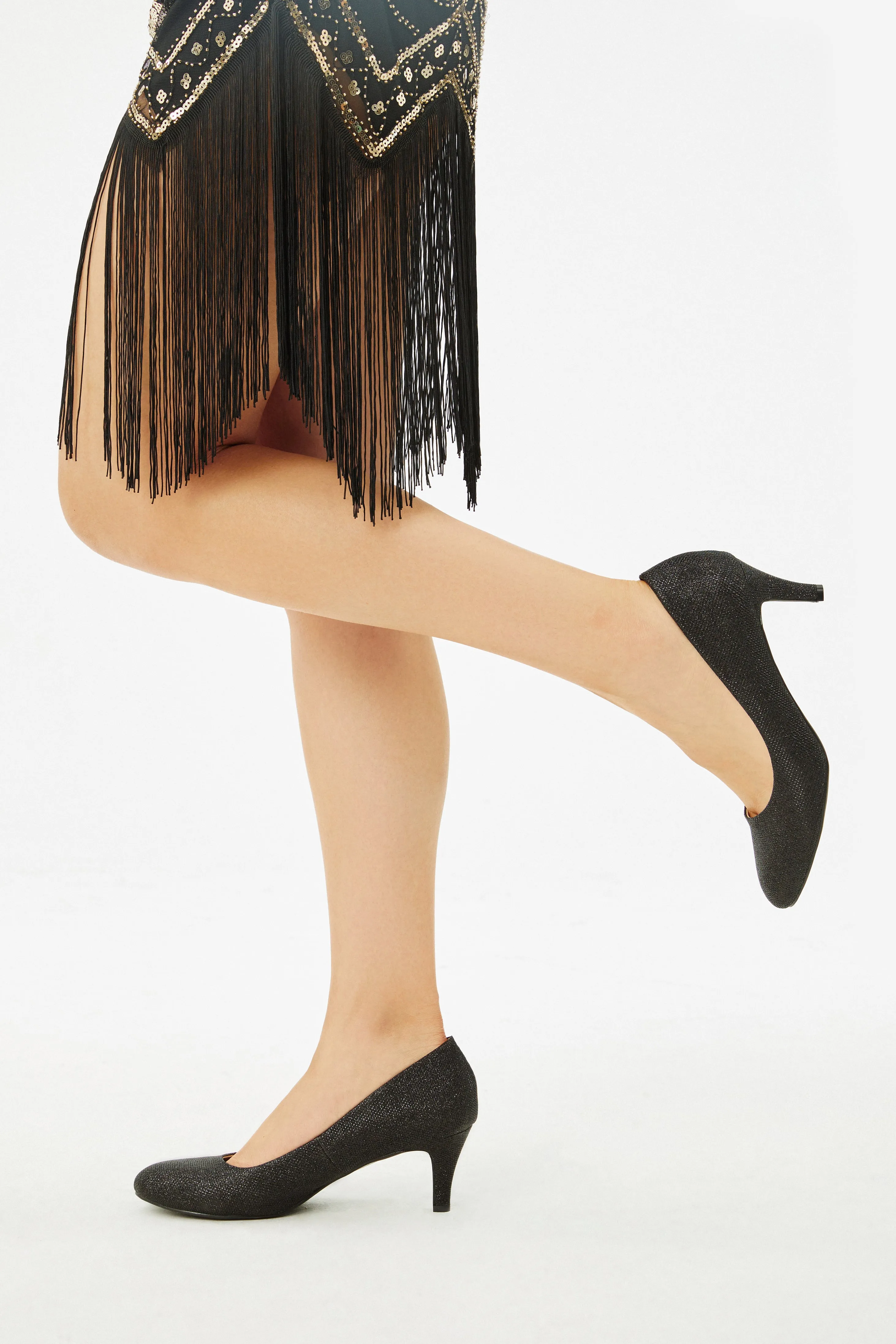 1920s Round Toe Retro High Heels
