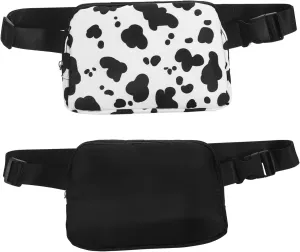 2 Pcs Funny Fanny Packs Multi Functional Waist Pack for Men and Women Lightweight Comfortable Crossbody Sling Bag for Traveling Hiking Running Moisture Design