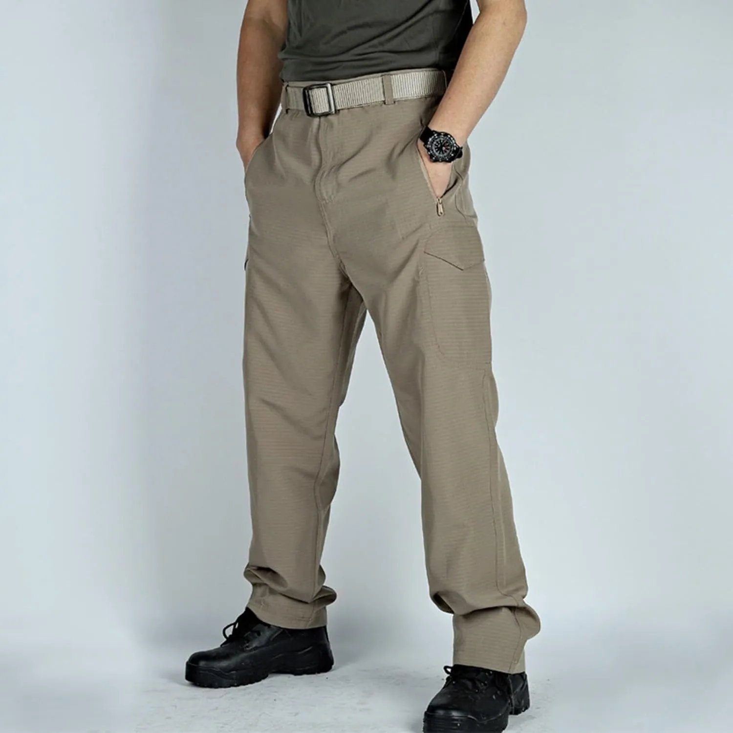 2025 Men's Casual Pants Slim Fit Elastic Loose Quick Dry Sports Pants