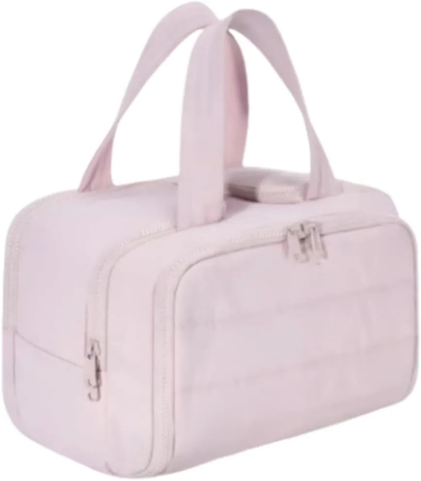 4-in-1 Puffy Multi-Functional Toiletry Bag, Large Capacity Travel Cosmetic Bag, Portable Cosmetic Bag Makeup Organizer, Makeup Accessories (Pink)