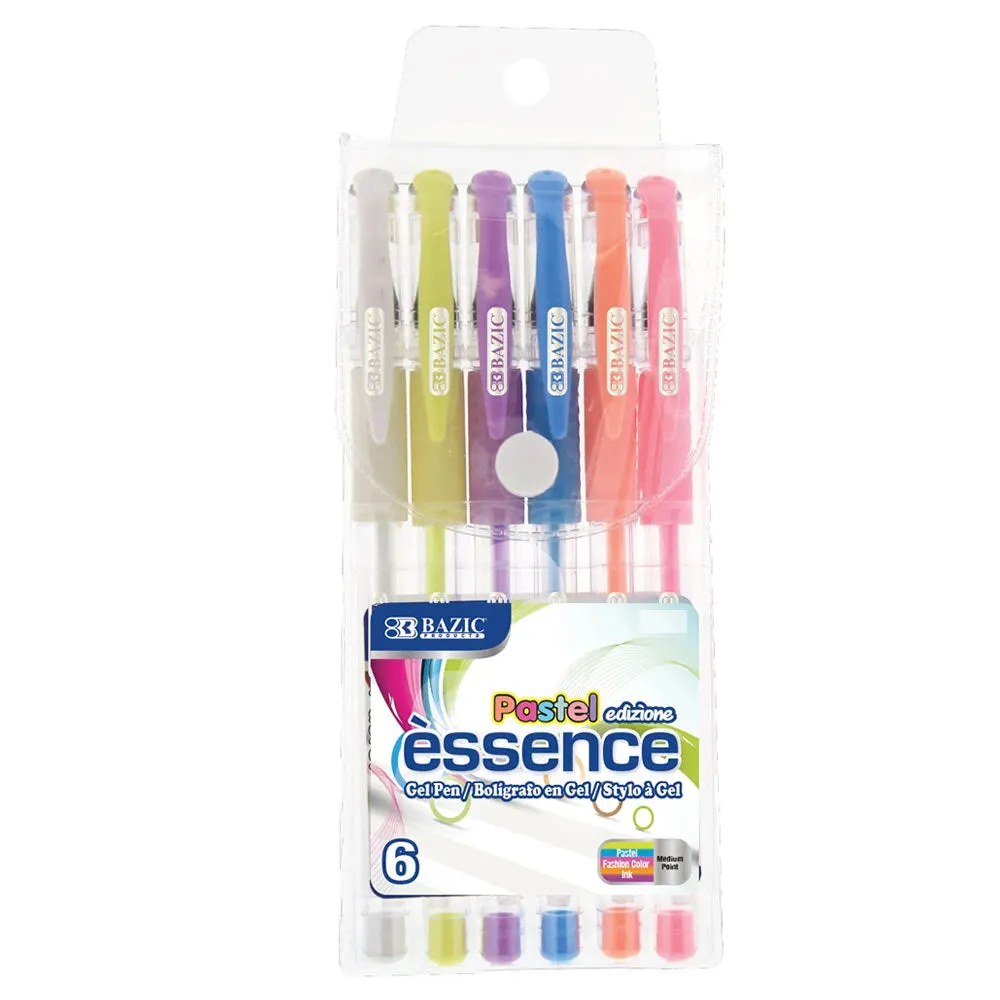 6 Gel Pens Gel Pastel Colors Pen Set Adults Kids Coloring Book Drawing School