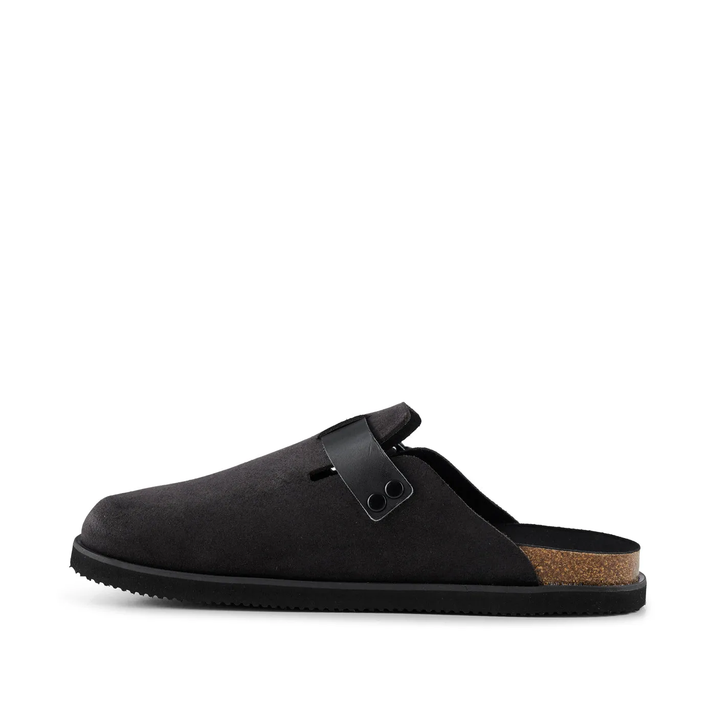 Able mule suede - BLACK