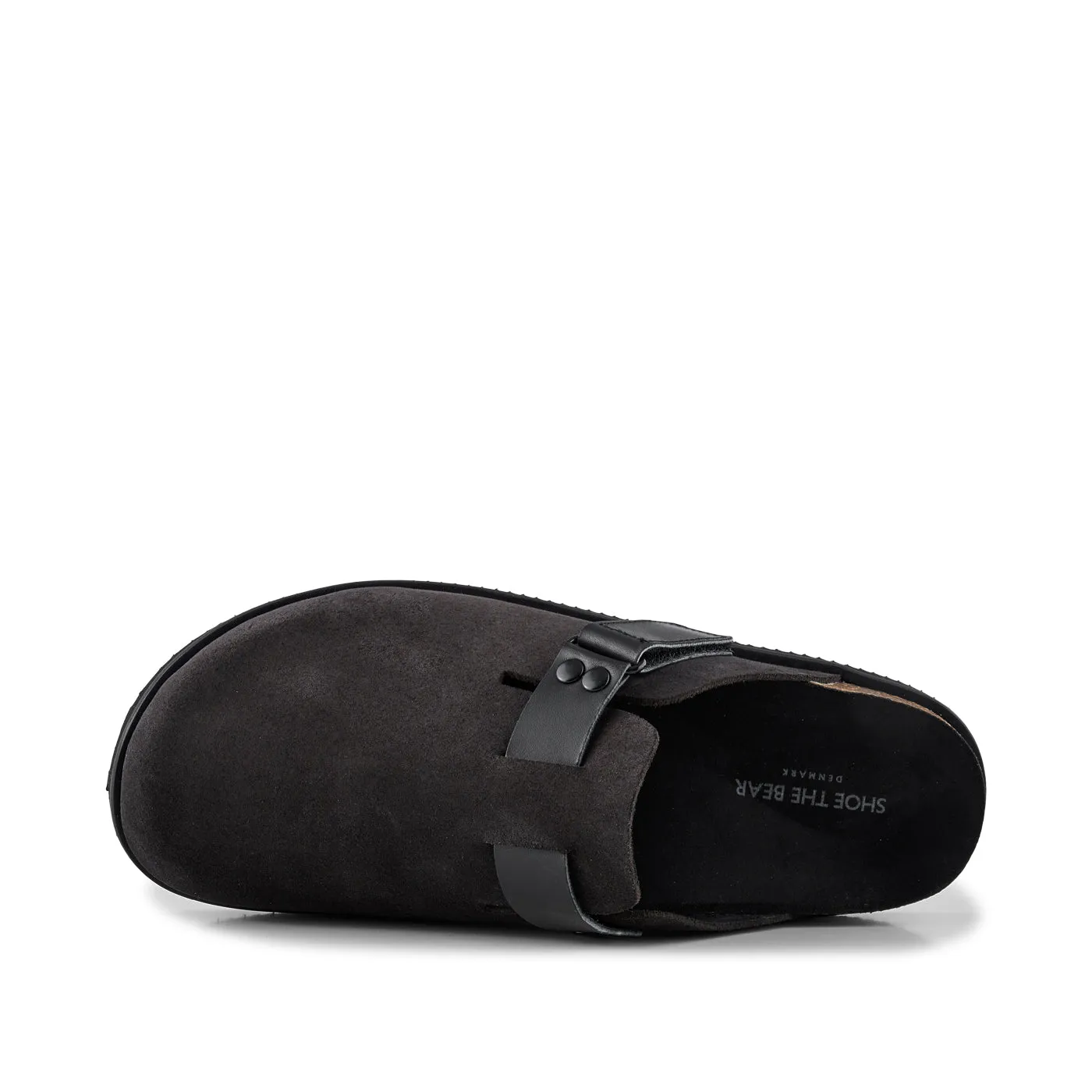 Able mule suede - BLACK