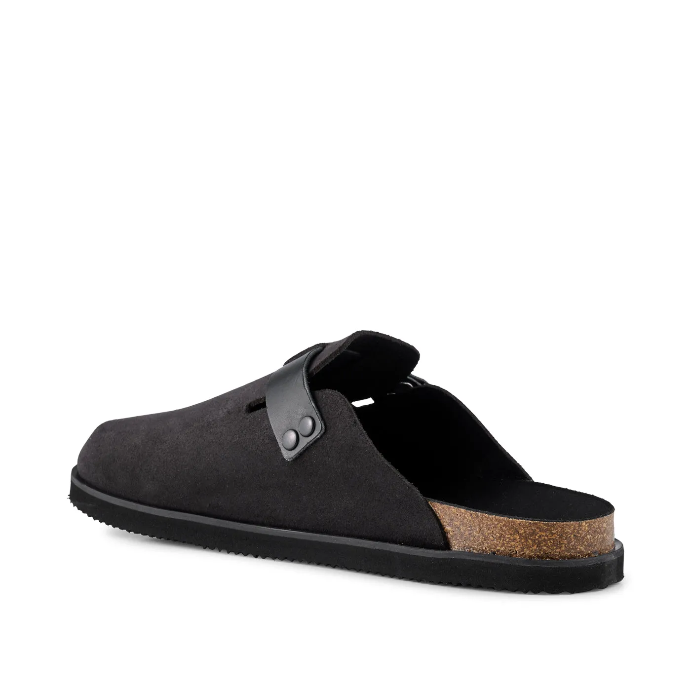 Able mule suede - BLACK