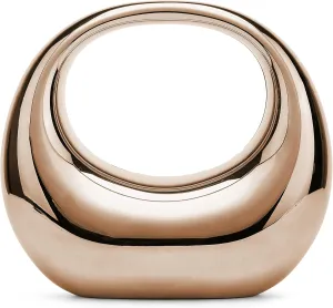 Acrylic Evening Clutch for Women Chic Metal Purses Shiny Round Handbag for Wedding Parties 2024