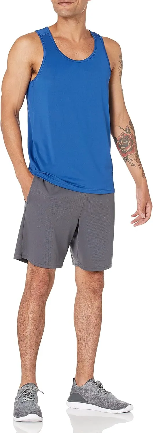 Amazon Essentials Men's Active Quick Dry Tech Stretch Lightweight Gym Tank Top