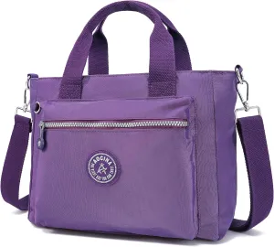 AOCINA Mini Tote Bag with Multi Pockets Small Crossbody Bags for Women Nylon Printed Shoulder Bag