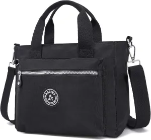 AOCINA Mini Tote Bag with Multi Pockets Small Crossbody Bags for Women Nylon Printed Shoulder Bag