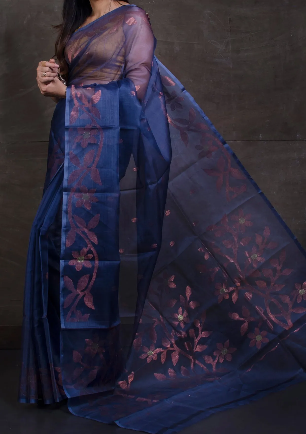 Authentic Soft Silk Muslin Jamdani Saree