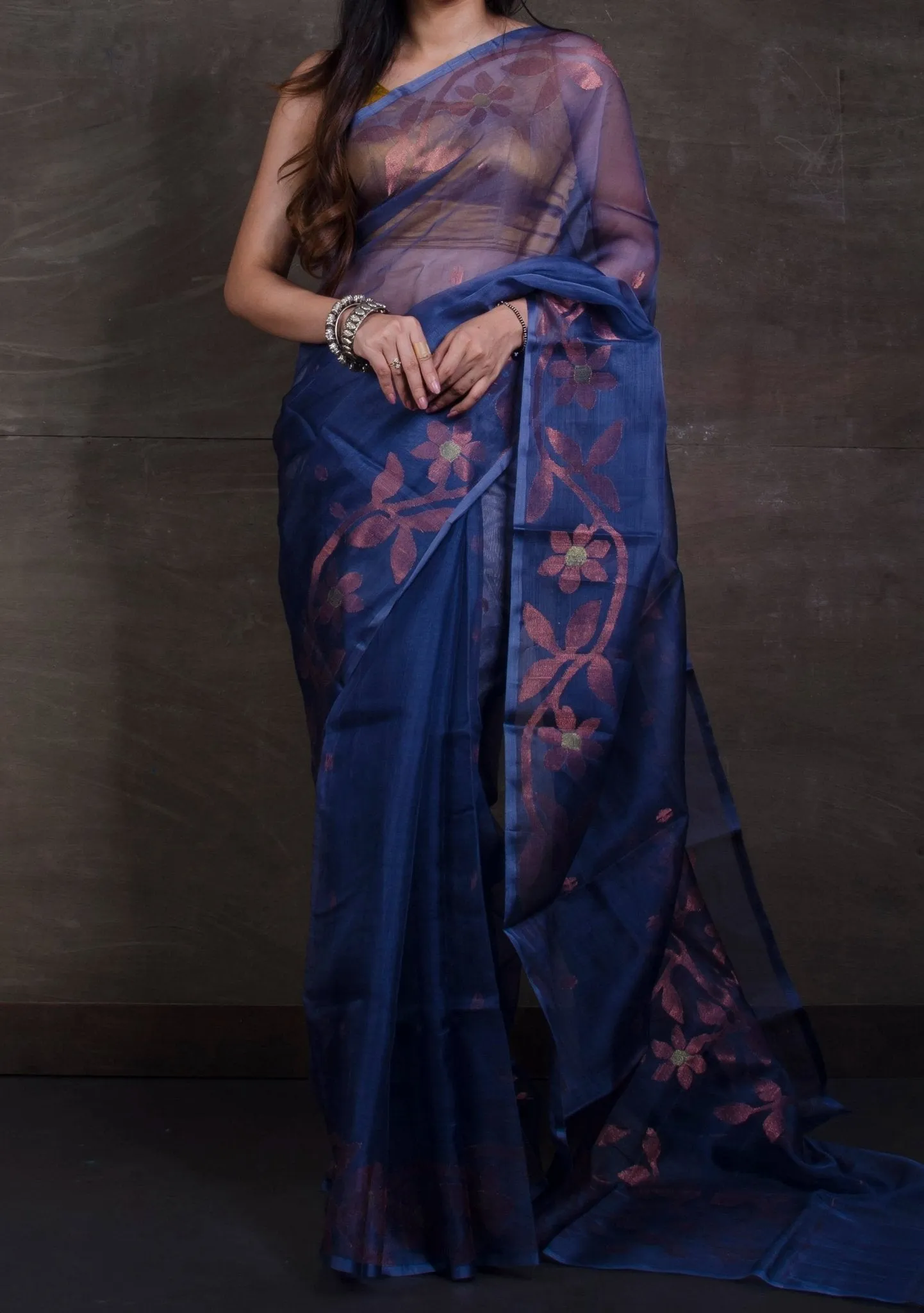 Authentic Soft Silk Muslin Jamdani Saree