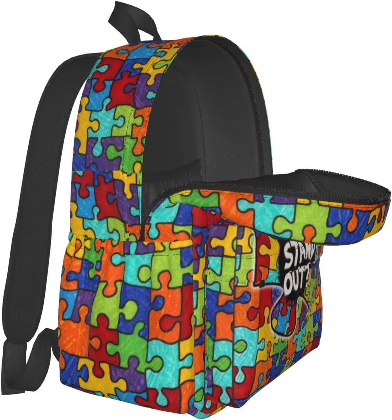 Autism Awareness Backpacks Laptop Casual Daypack Travel Backpack Autism Sling Bag with Multiple Pockets