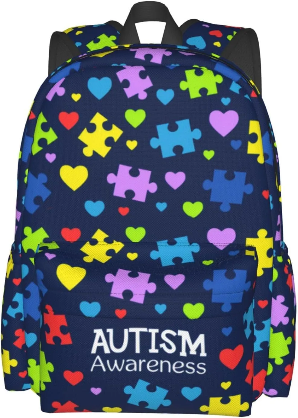 Autism Awareness Backpacks Laptop Casual Daypack Travel Backpack Autism Sling Bag with Multiple Pockets