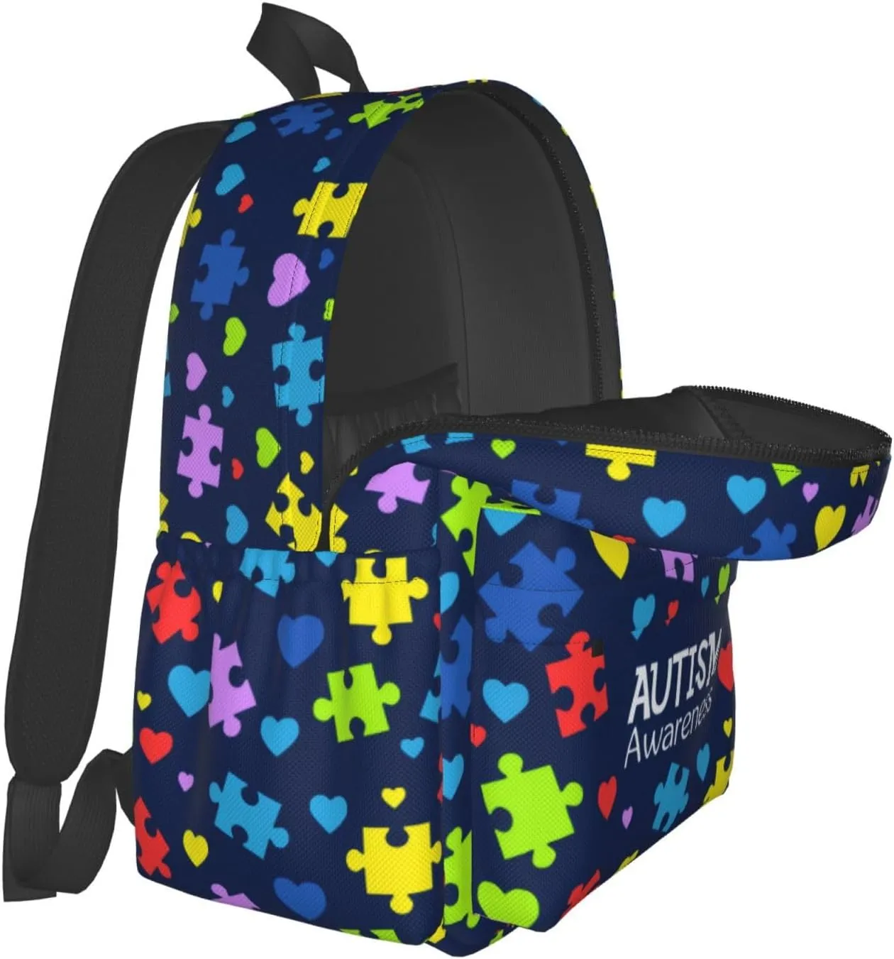 Autism Awareness Backpacks Laptop Casual Daypack Travel Backpack Autism Sling Bag with Multiple Pockets