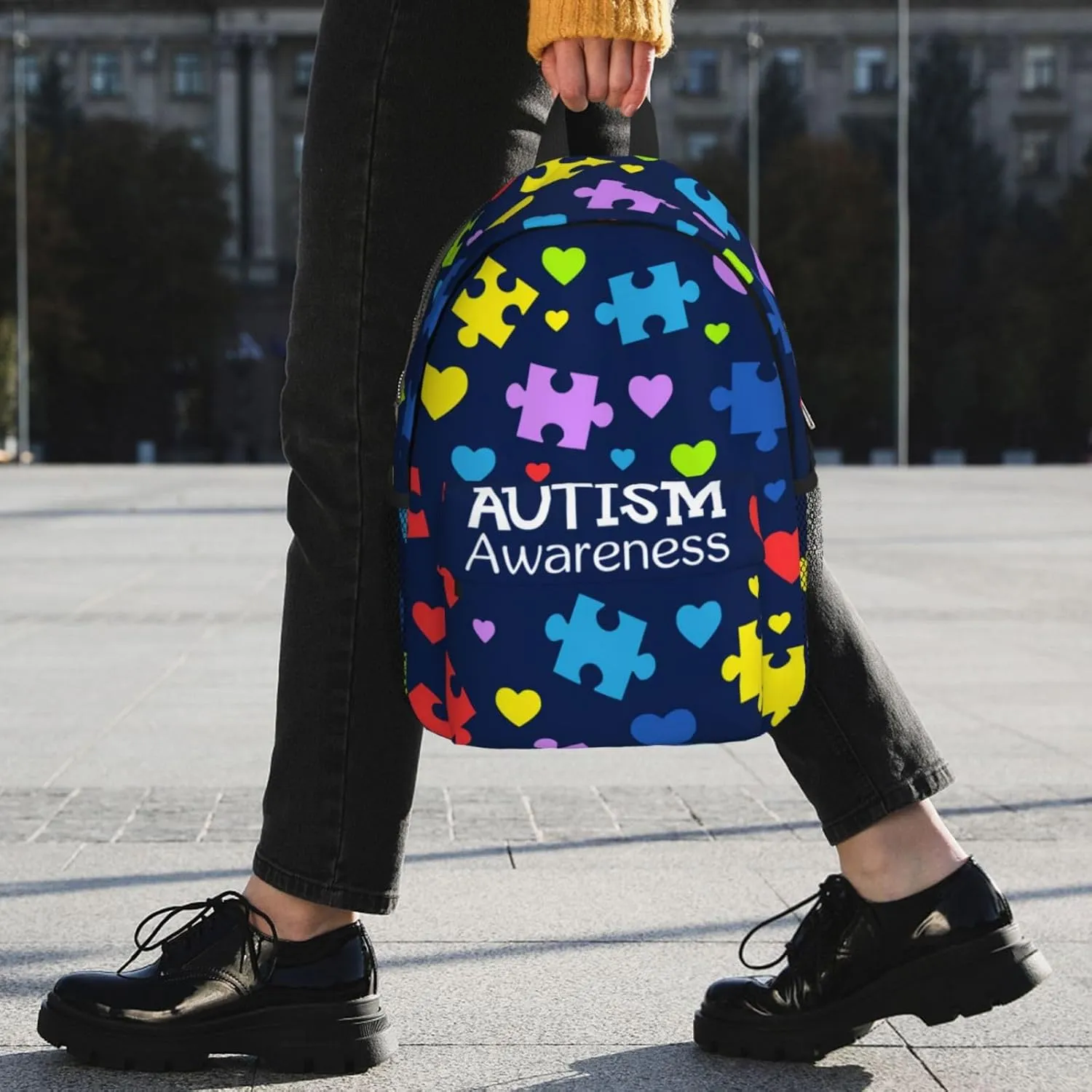 Autism Backpack Autism Awareness Casual Lightweight Travel Daypack Backpacks for Men Women Laptop Bags