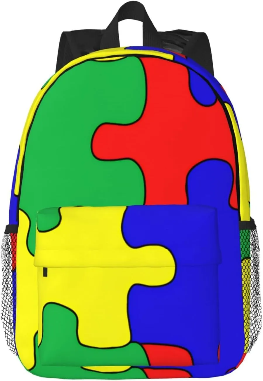 Autism Backpack Autism Awareness Casual Lightweight Travel Daypack Backpacks for Men Women Laptop Bags