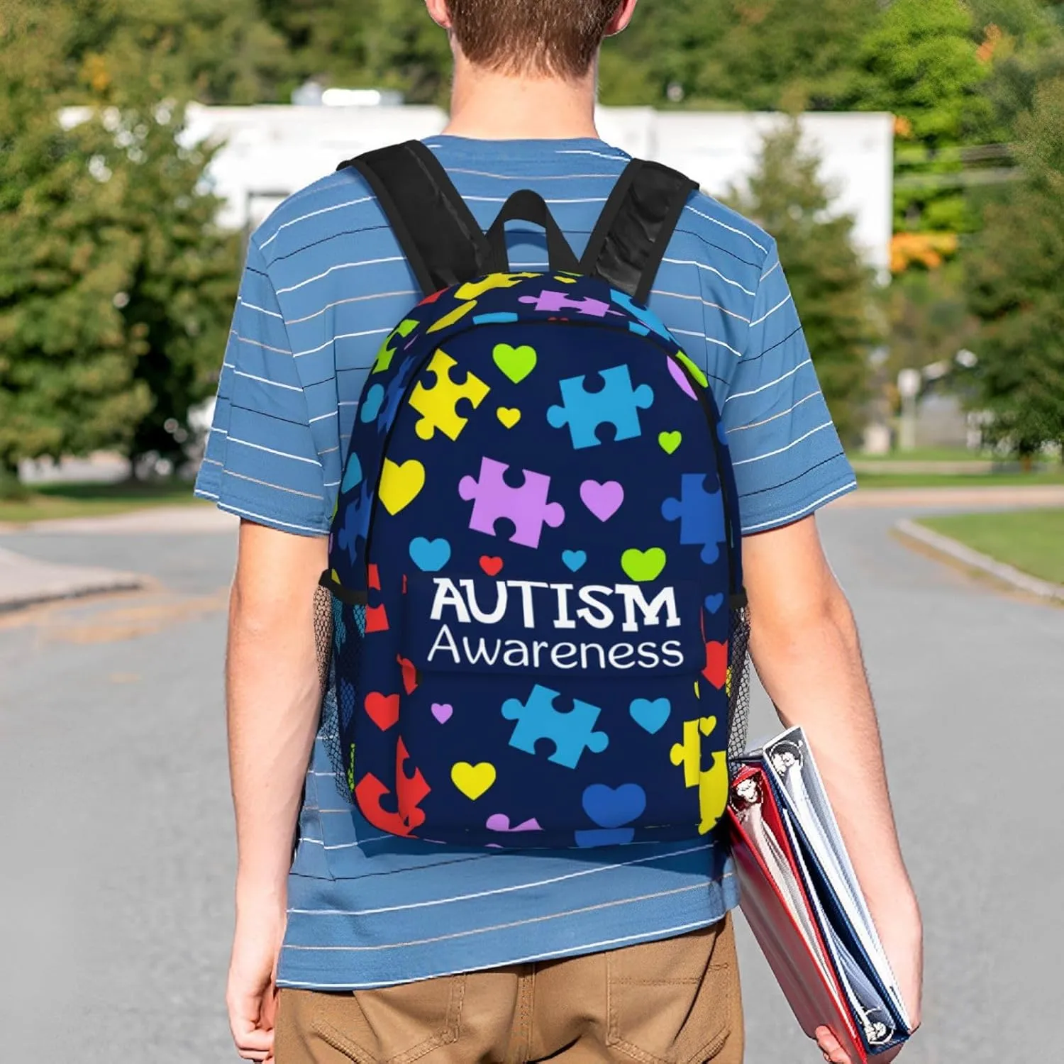 Autism Backpack Autism Awareness Casual Lightweight Travel Daypack Backpacks for Men Women Laptop Bags