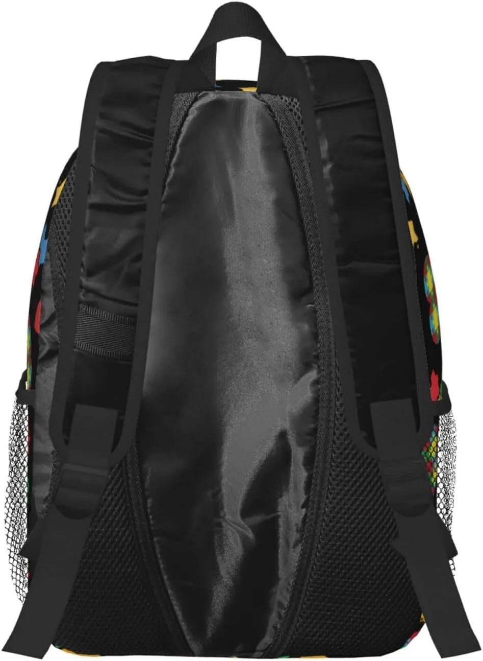 Autism Backpack Autism Awareness Casual Lightweight Travel Daypack Backpacks for Men Women Laptop Bags