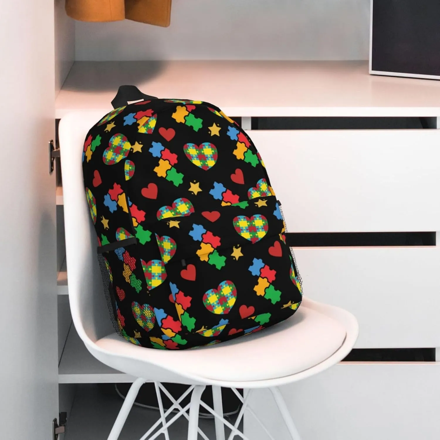 Autism Backpack Autism Awareness Casual Lightweight Travel Daypack Backpacks for Men Women Laptop Bags