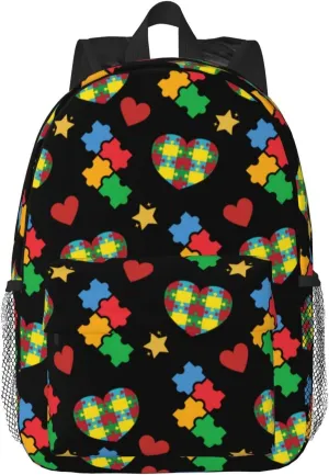 Autism Backpack Autism Awareness Casual Lightweight Travel Daypack Backpacks for Men Women Laptop Bags