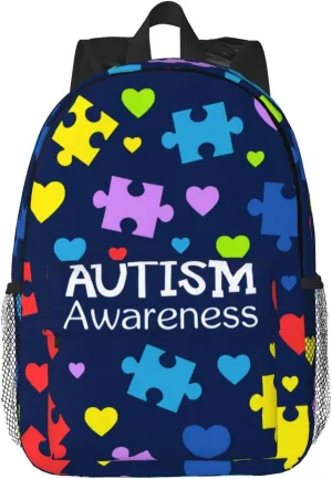 Autism Backpack Autism Awareness Casual Lightweight Travel Daypack Backpacks for Men Women Laptop Bags