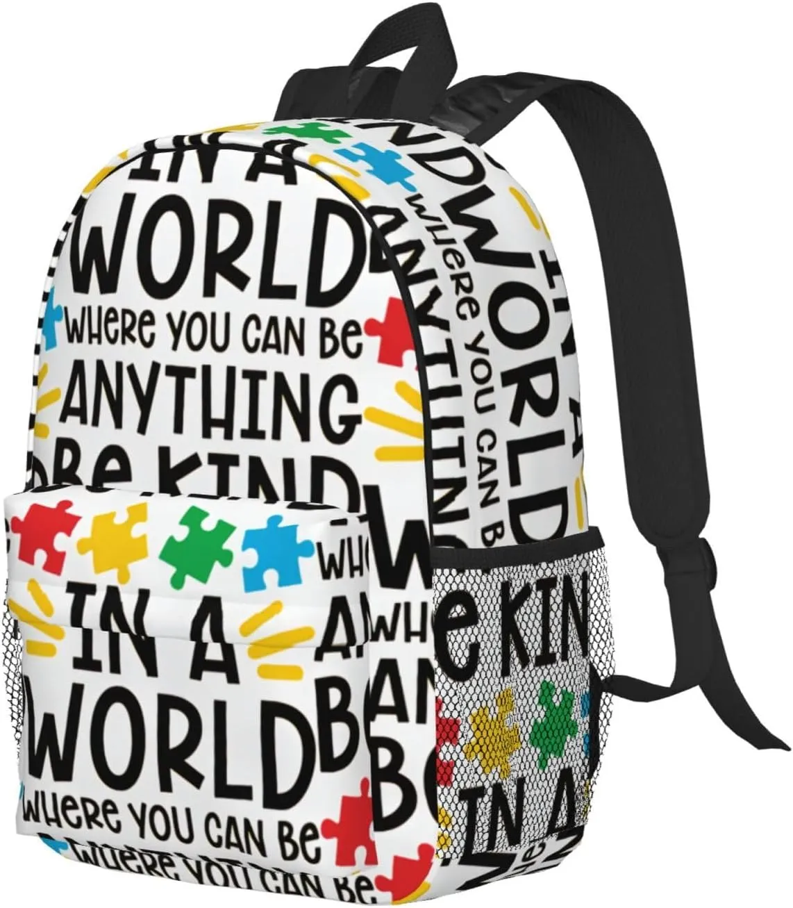 Autism Backpack Autism Awareness Casual Lightweight Travel Daypack Backpacks for Men Women Laptop Bags