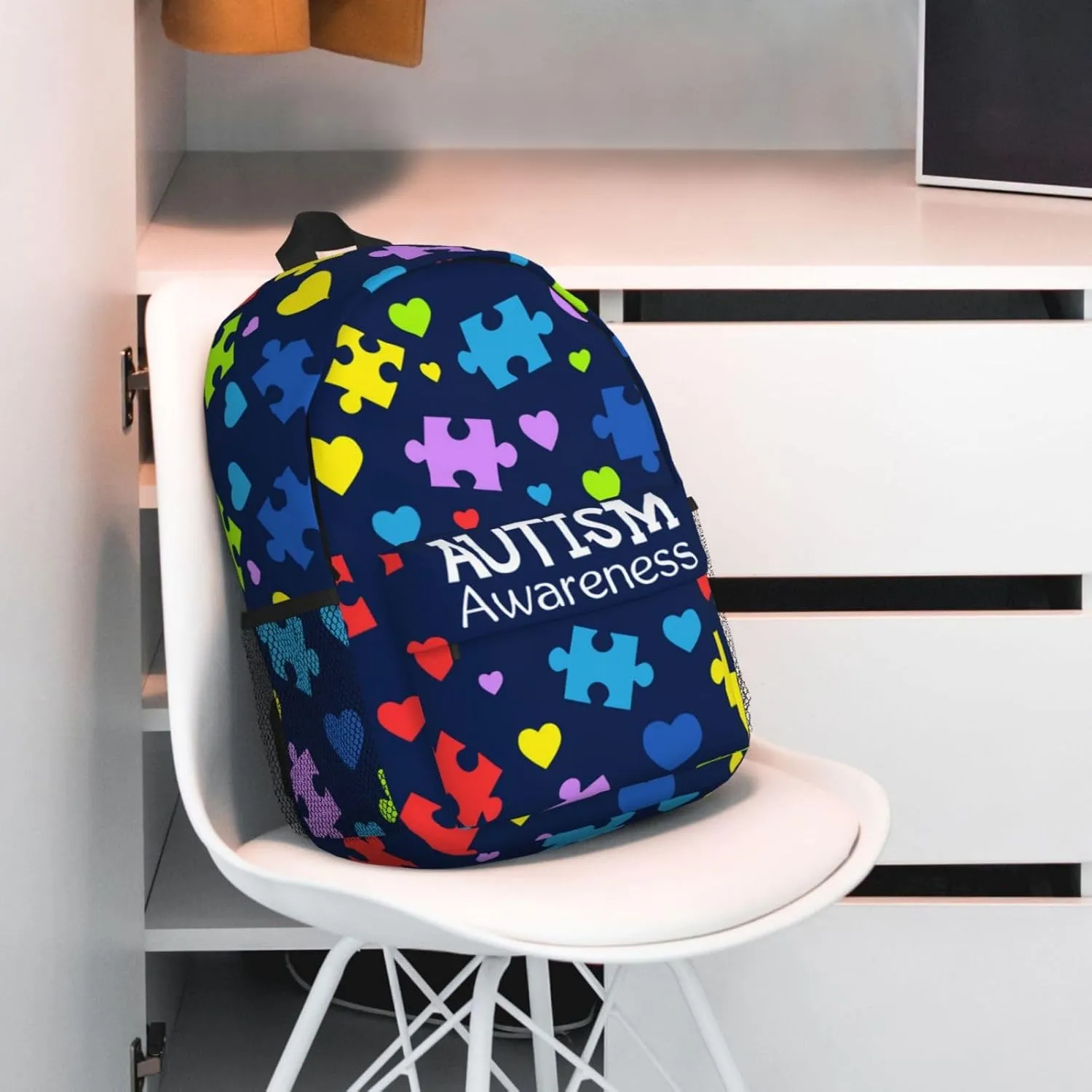 Autism Backpack Autism Awareness Casual Lightweight Travel Daypack Backpacks for Men Women Laptop Bags