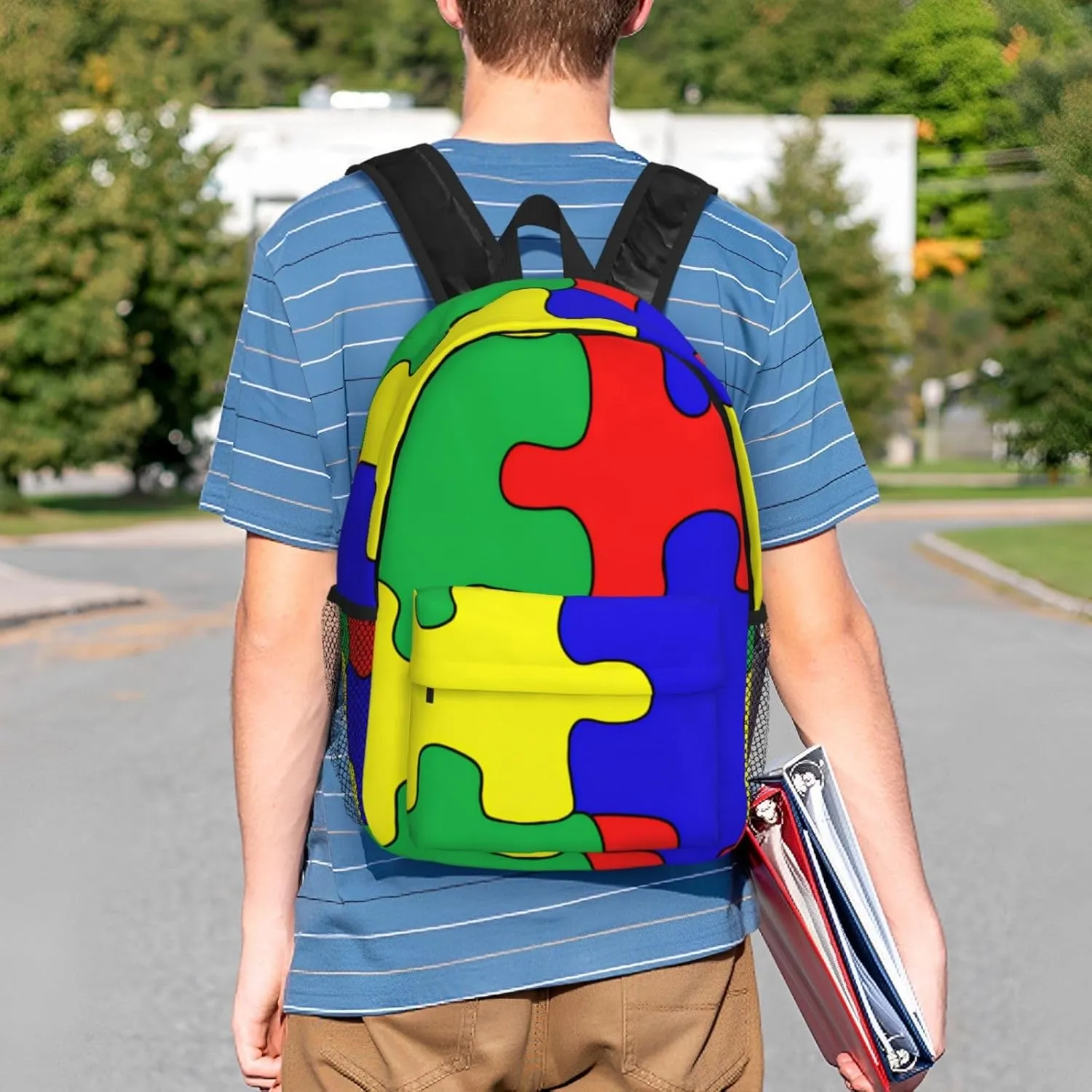 Autism Backpack Autism Awareness Casual Lightweight Travel Daypack Backpacks for Men Women Laptop Bags