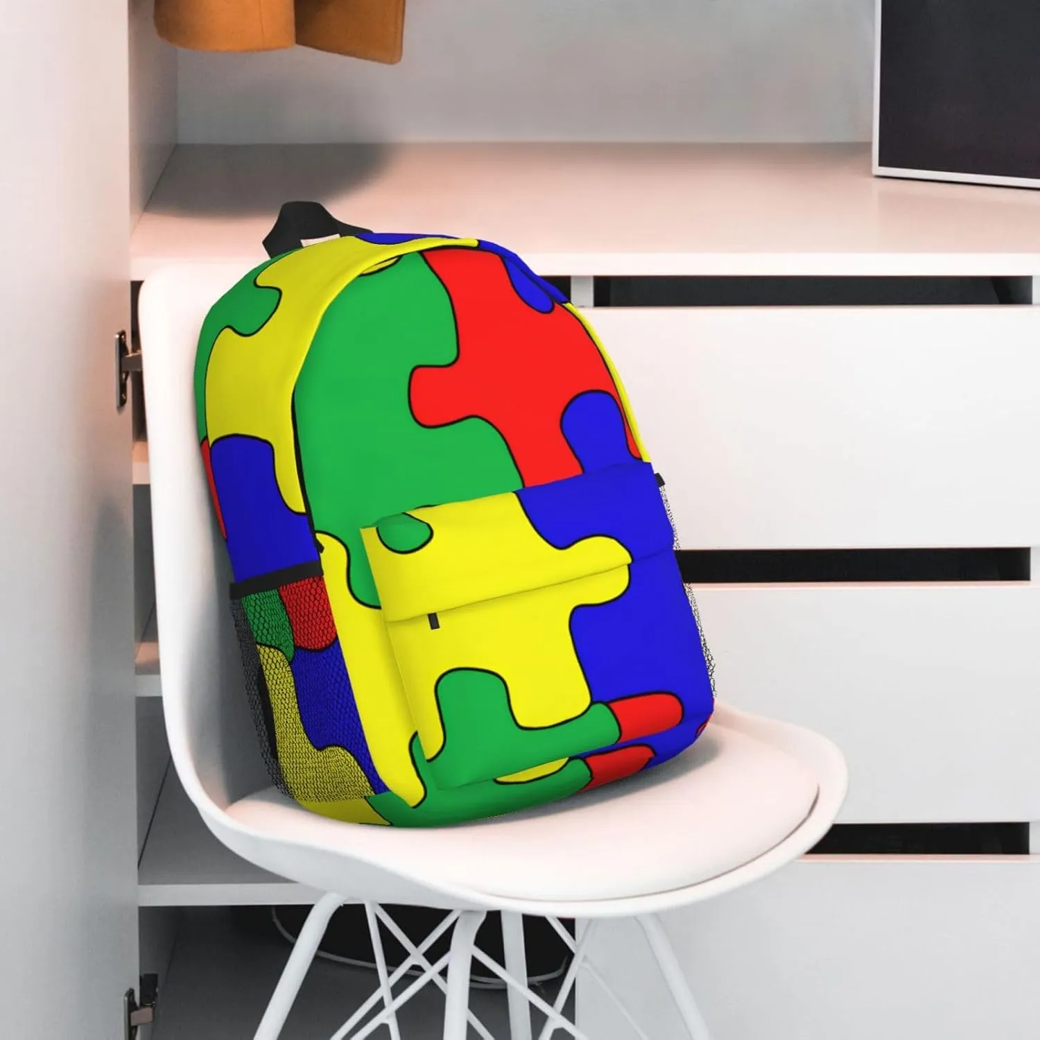 Autism Backpack Autism Awareness Casual Lightweight Travel Daypack Backpacks for Men Women Laptop Bags