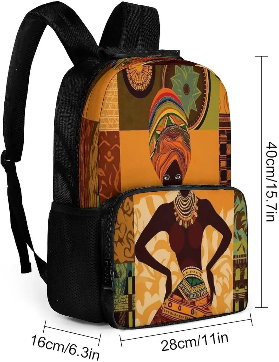 Backpacks African Woman Travel Bag Business Work Laptop Backpack