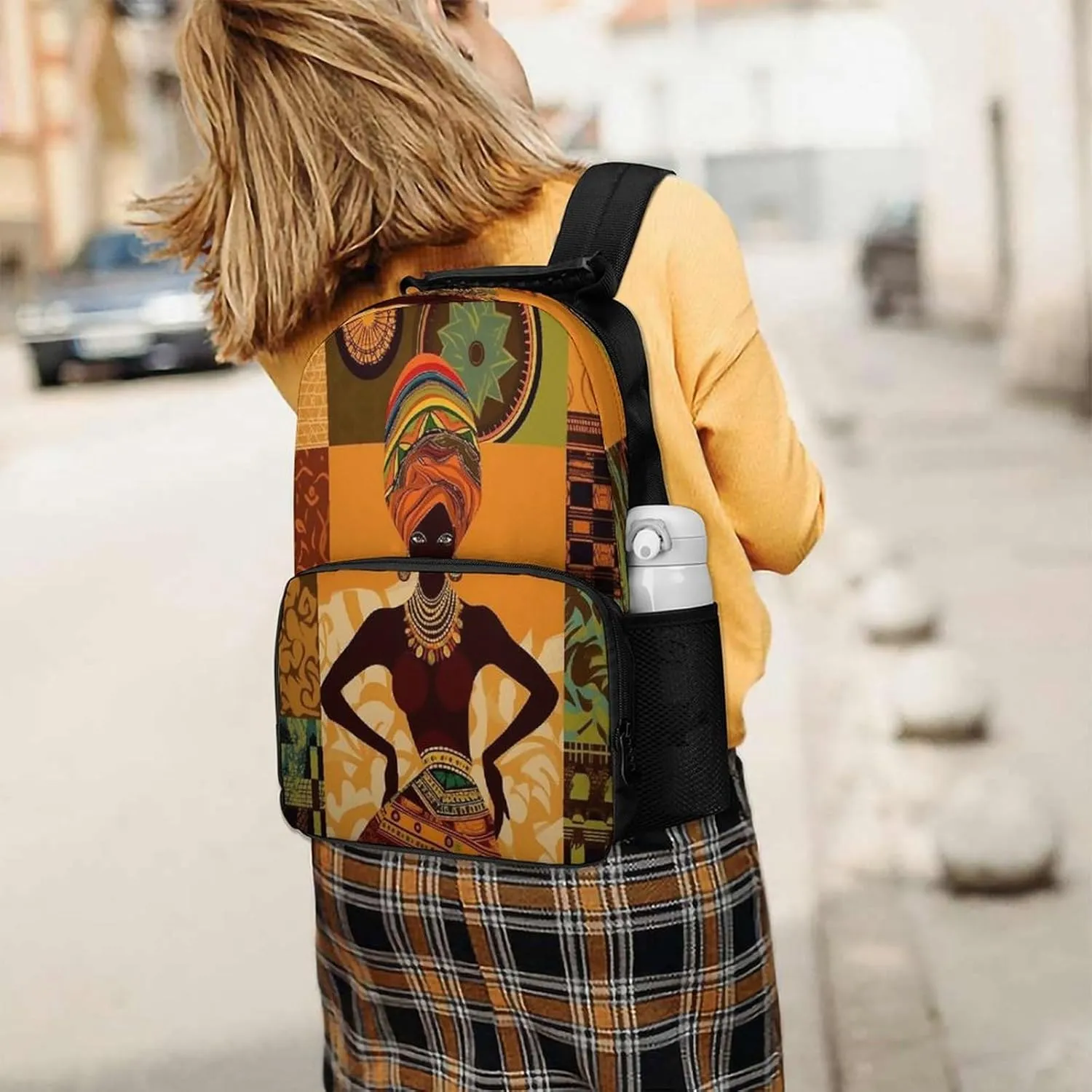 Backpacks African Woman Travel Bag Business Work Laptop Backpack