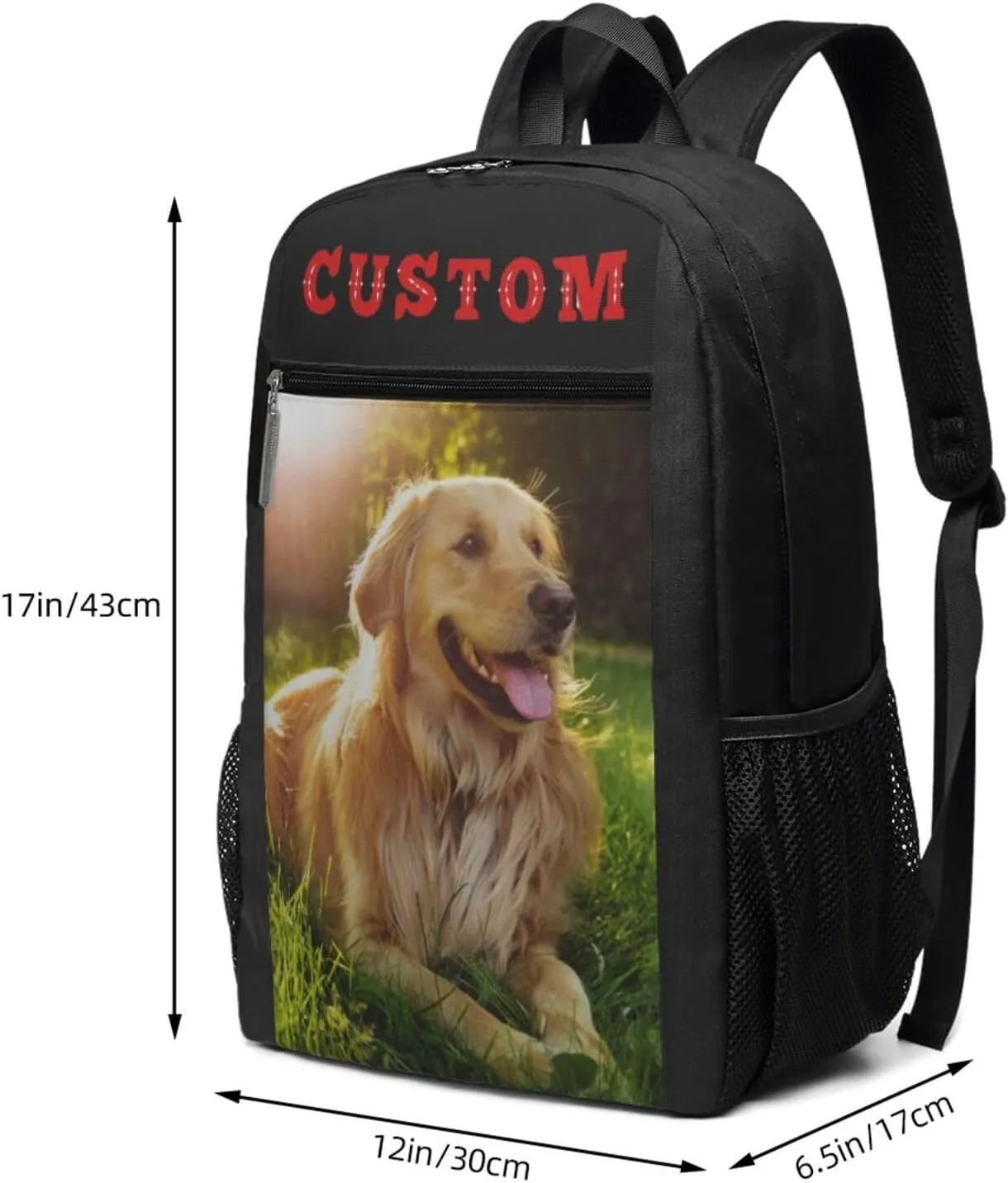 Backpacks, Personalized Laptop Backpack with Photo Text Image, Customize Travel Backpack Work Backpack Gifts for Women