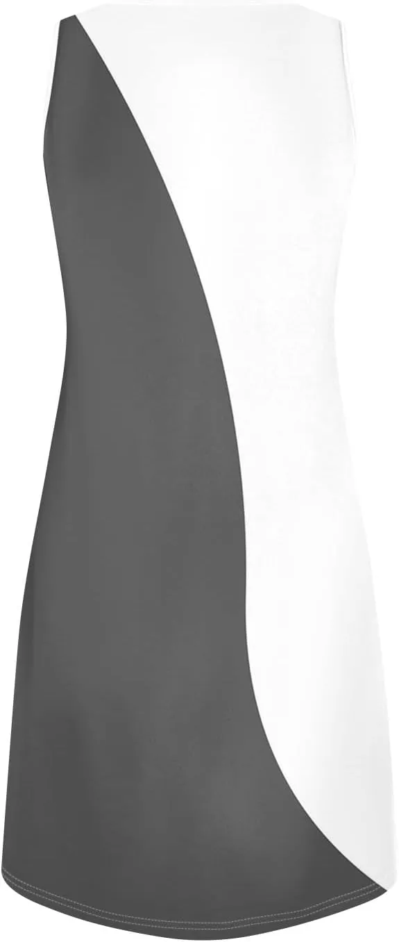 Beachy Dresses for Women 2025 Summer V-Neck Geometric Print Sleeveless Tank Mini Sundress,S-3XL