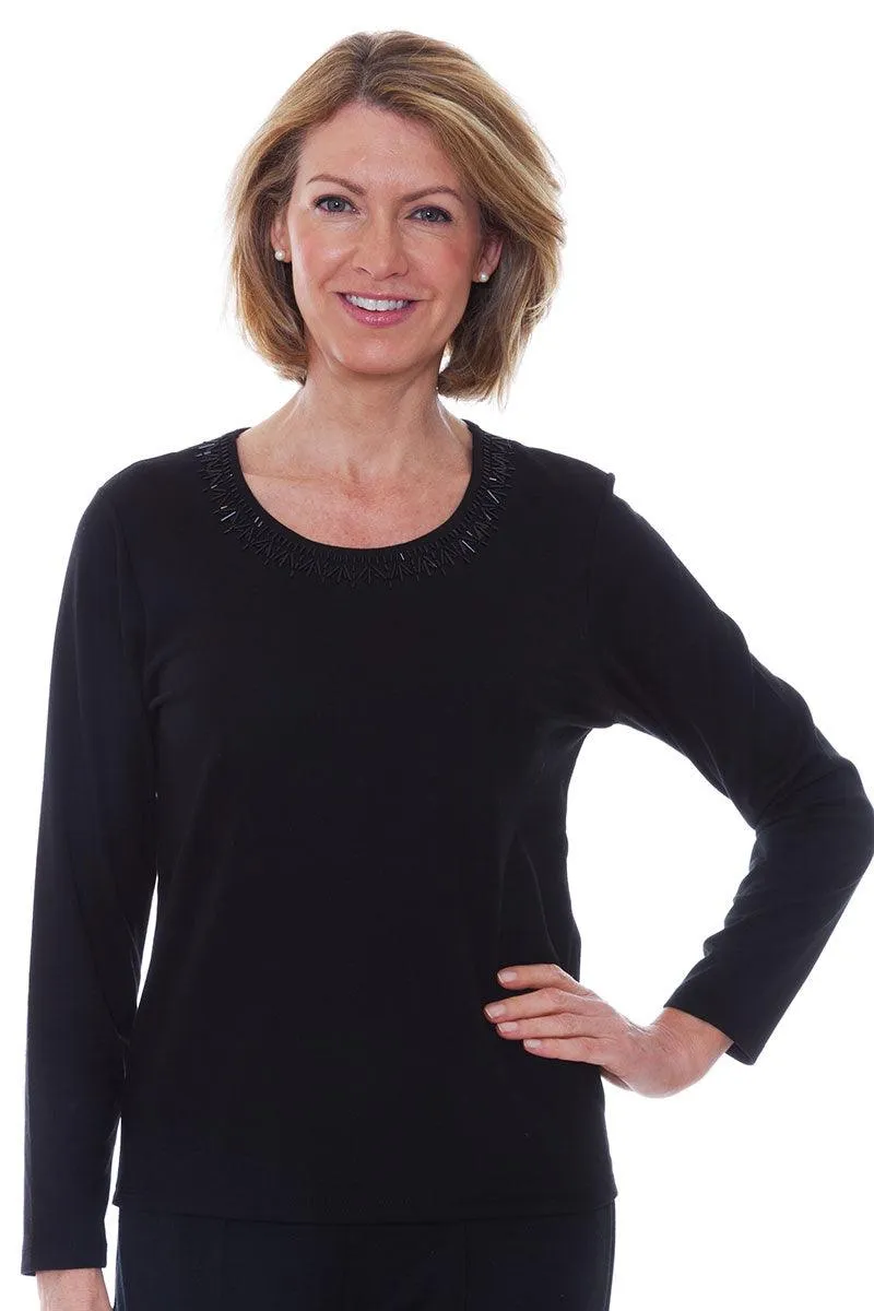 Beaded Neck Top