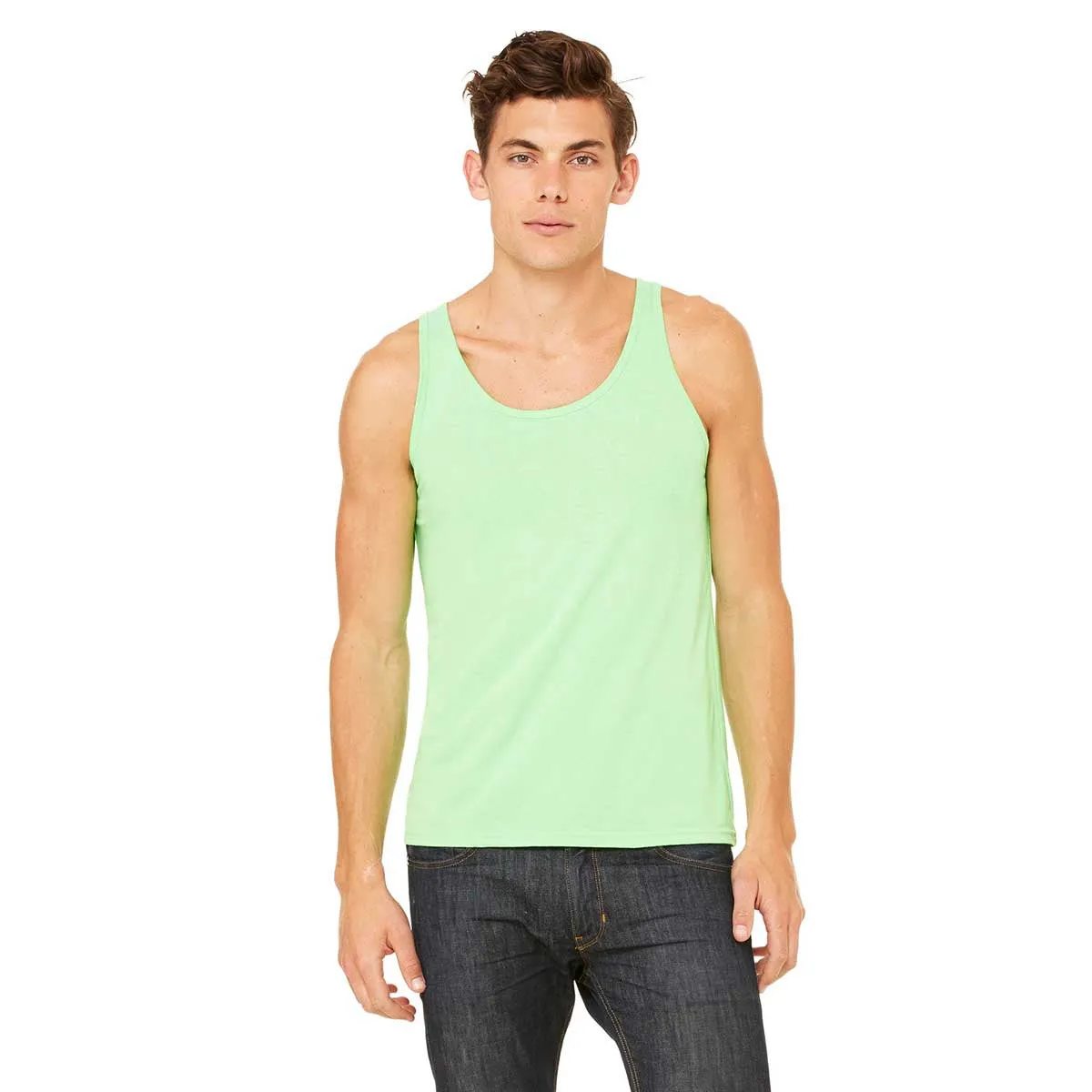 Bella   Canvas Unisex Neon Green Jersey Tank