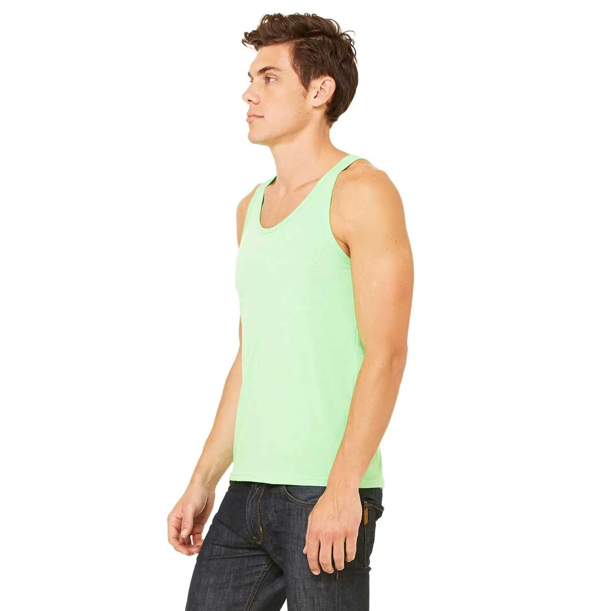 Bella   Canvas Unisex Neon Green Jersey Tank