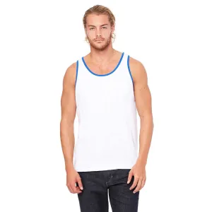 Bella   Canvas Unisex White/True Royal Jersey Tank