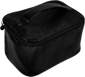 BESPORTBLE Portable Leather Makeup Bag Multi Functional Cosmetic Organizer for Toiletries Accessories Capacity Travel Storage Pouch Stylish Travel Bag for Women Classic Design