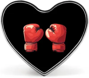 Boxing Gloves Cute Lapel Brooch Pins Fashion Metal Hats Jackets Pins Bag Accessories Gifts Heart Shape
