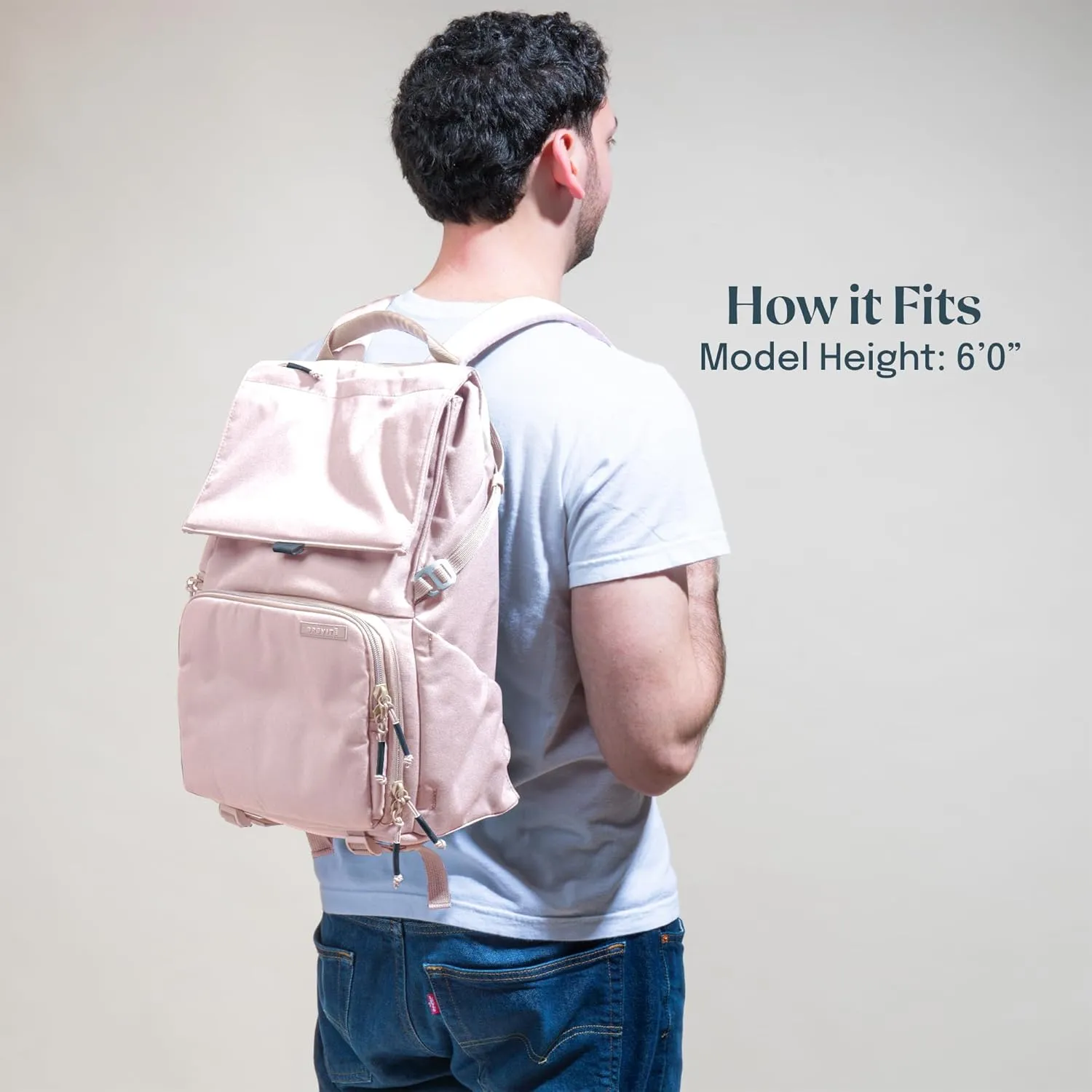 BREVITE - The Runner - Compact Camera Backpacks for Photographers - A Minimalist & Travel-friendly Photography Backpack Compatible With Both Laptop & DSLR Accessories 18L (Blush Pink)