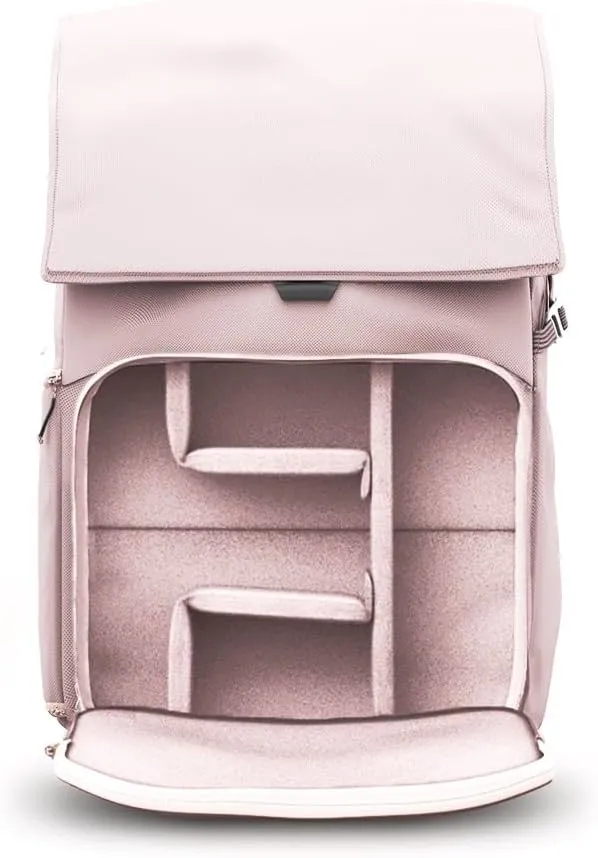 BREVITE - The Runner - Compact Camera Backpacks for Photographers - A Minimalist & Travel-friendly Photography Backpack Compatible With Both Laptop & DSLR Accessories 18L (Blush Pink)