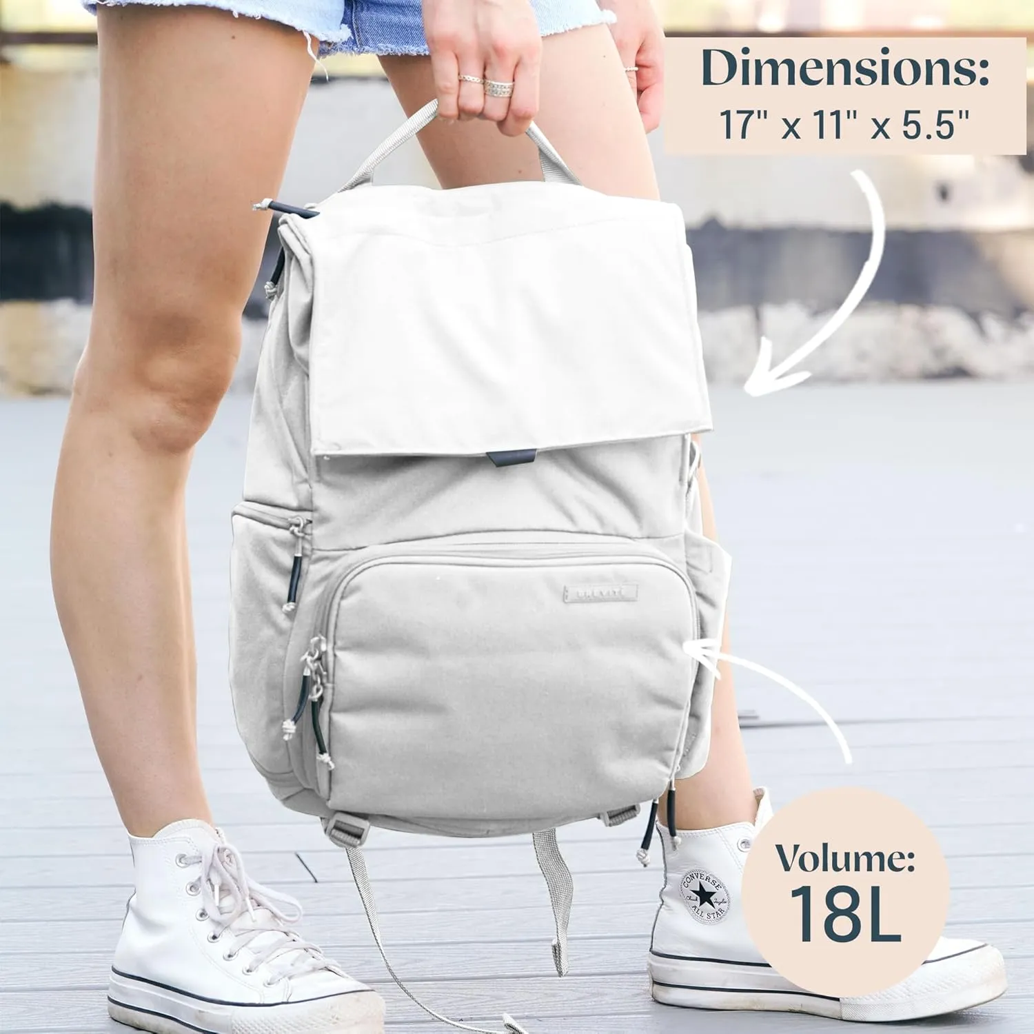 BREVITE - The Runner - Compact Camera Backpacks for Photographers - A Minimalist & Travel-friendly Photography Backpack Compatible With Both Laptop & DSLR Accessories 18L (Nimbus Gray)