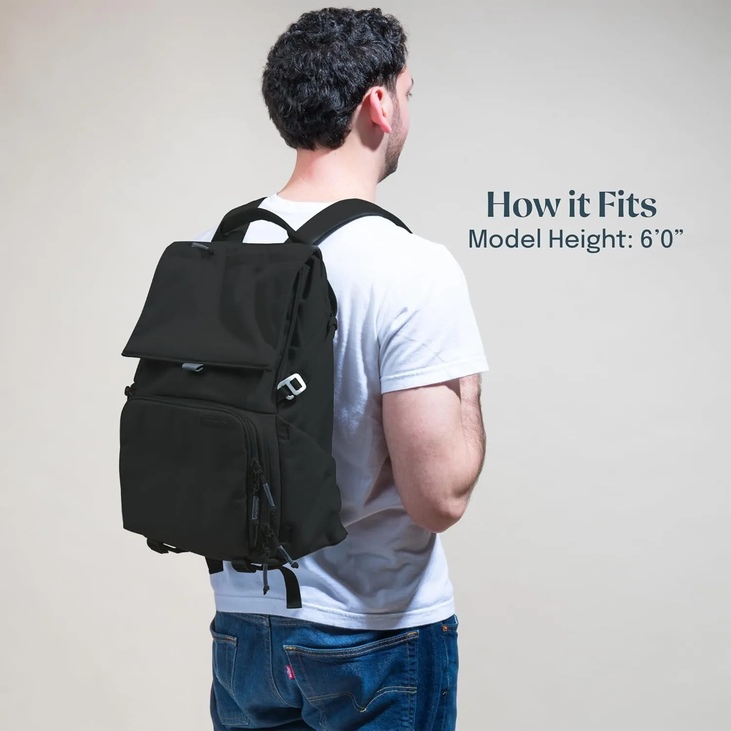 BREVITE - The Runner - Compact Camera Backpacks for Photographers - A Minimalist & Travel-friendly Photography Backpack Compatible With Both Laptop & DSLR Accessories 18L (Triple Black)
