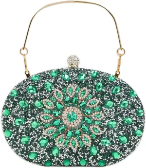 Bridal Wedding Handbag Glitter Shoulder Crystal Clutch Elegant Crossbody Rhinestone Evening for Women