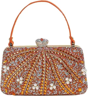 Bridal Wedding Purse Elegant Crossbody Women Evening Rhinestone Clutch Shoulder Sparkly Crystal Handbag Glitter