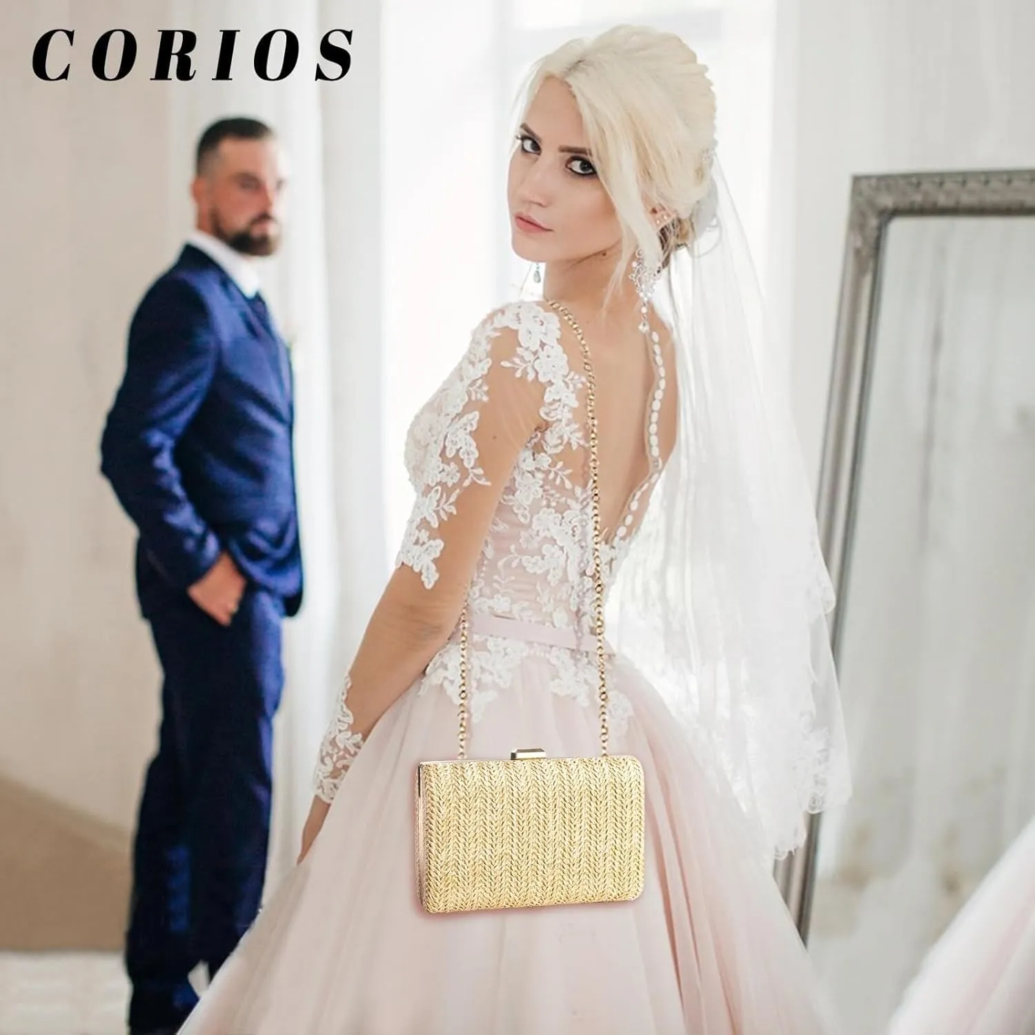Bridal Wedding Purse Ladies Handbag Elegant Shoulder Crossbody Straw Evening for Women Handwoven Clutch