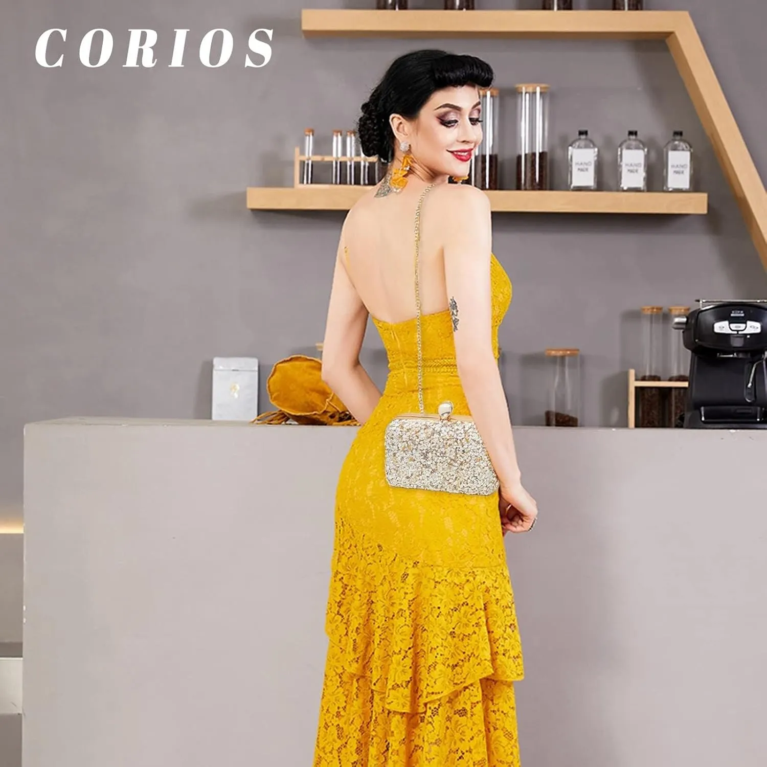 Bridal Wedding Purse Sparkly Crossbody Elegant Shoulder Women Evening Rhinestone Clutch Ladies Handbag