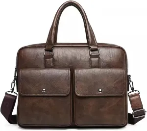 Briefcases Messenger Bags Laptop Bag Men Bag Genuine Leather MenBriefcases Shoulder Messenger BagComputer Handbags Brown Office Bags