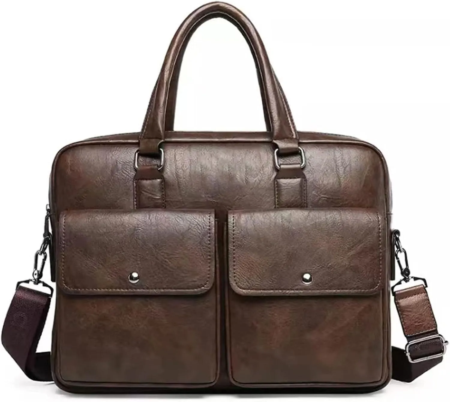Briefcases Messenger Bags Laptop Bag Men Bag Genuine Leather MenBriefcases Shoulder Messenger BagComputer Handbags Brown Office Bags