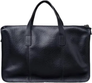 Briefcases Vintage Messenger Bags Men's Leather Briefcase Business Office Handbag Man Bag 15.6 Laptop Bag(Black)