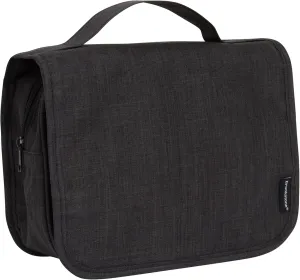 Brookstone Travel Toiletries Bag with Hanging Hook - Large Multi Functional Carrying Toiletry Pouch for Vacations, Airplanes, Trains, Buses, and Cars, Black